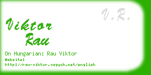 viktor rau business card